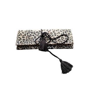 Chicos Travel Jewelry Roll Leopard Print New with tags